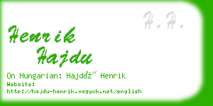 henrik hajdu business card